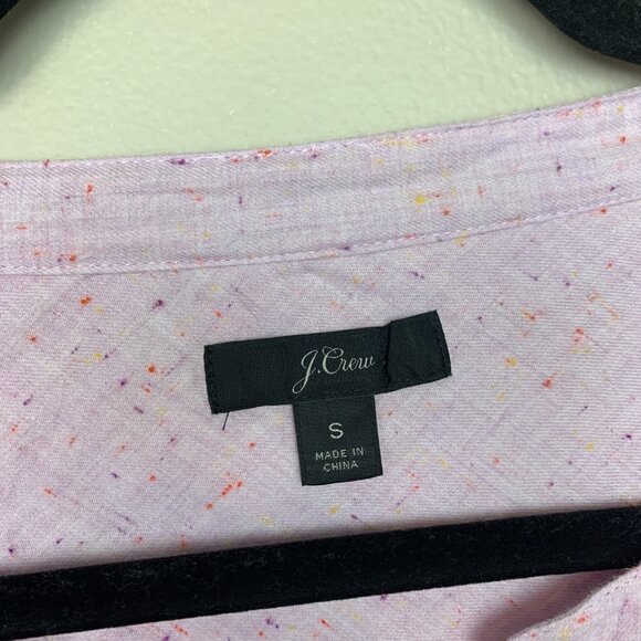 J. Crew Open V-neck Flannel Popover Top - Picture 3 of 7